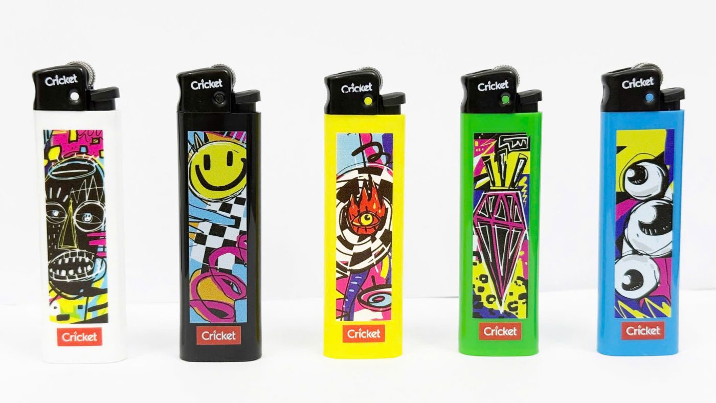 bật lửa cricket in họa tiết đẹp